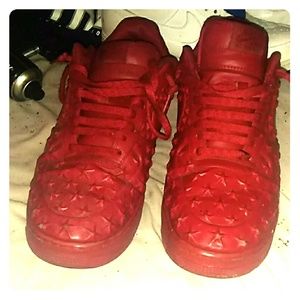 Air force one low top red with strars